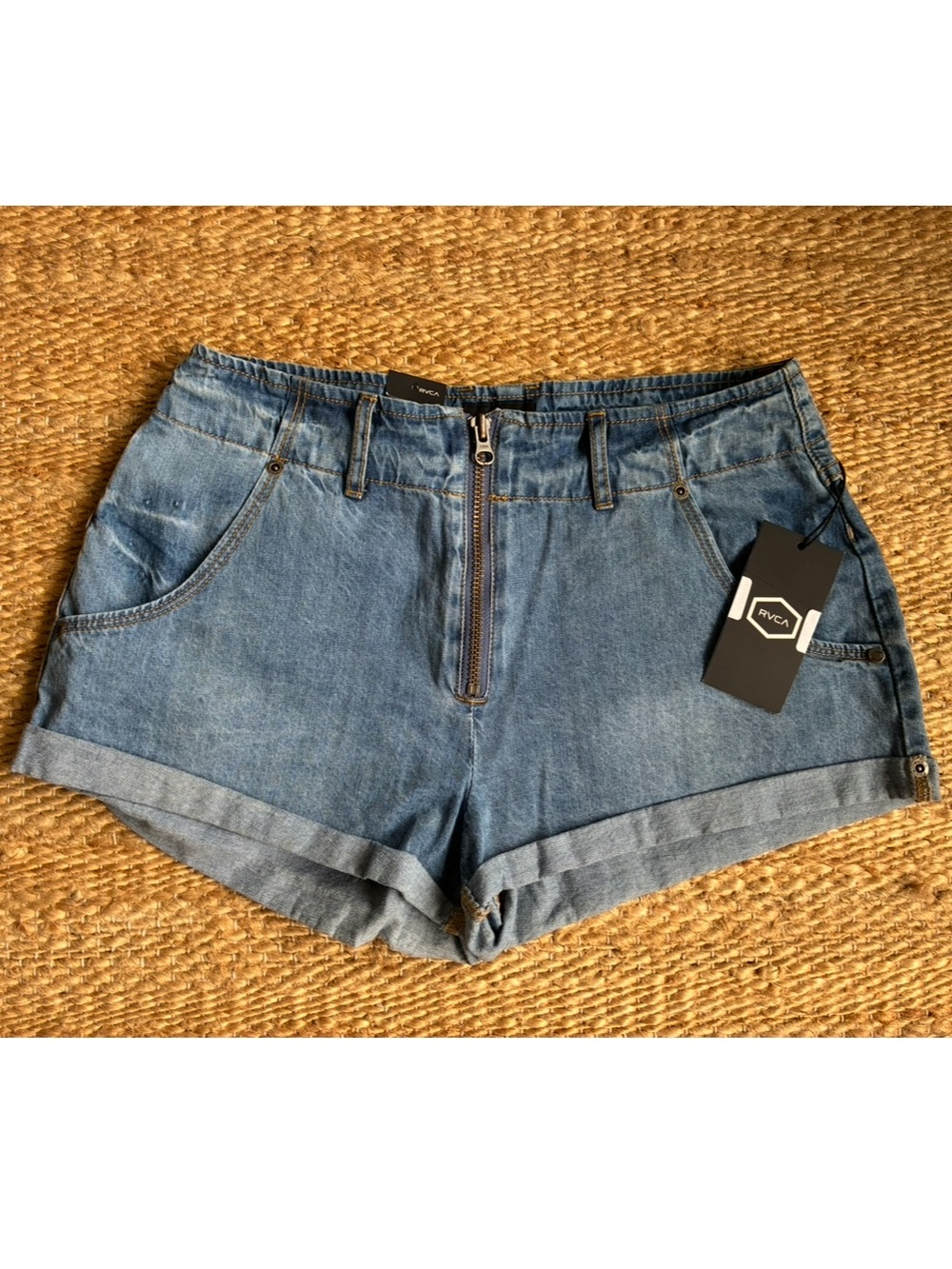RVCA Valley Zip Short - Classic Blue, Size 26 NWT